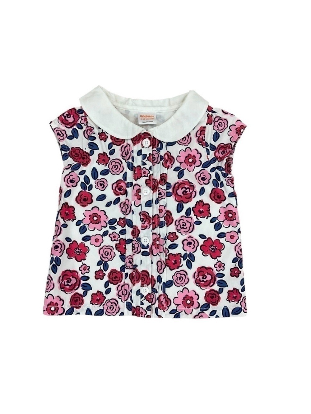 Gymboree floral button down top infant girls 6-12 months shirt NWT
